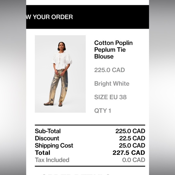 GANNI Cotton Poplin Peplum Tie Blouse - Picture 4 of 4